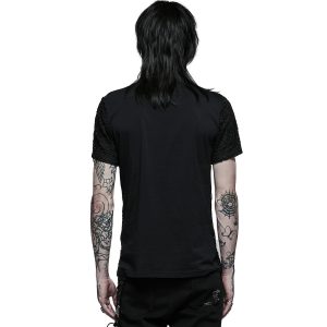 magasin pas cher PUNK RAVE T-Shirt ‘Stylish Mesh’ Noir 20