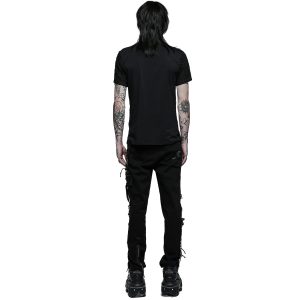 magasin pas cher PUNK RAVE T-Shirt ‘Stylish Mesh’ Noir 24