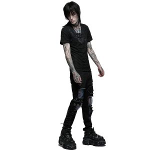 magasin pas cher PUNK RAVE T-Shirt ‘Stylish Mesh’ Noir 26
