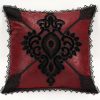PUNK RAVE Taie D’Oreiller Décorative ‘Gothic Cozy’ Rouge ultratendance 11