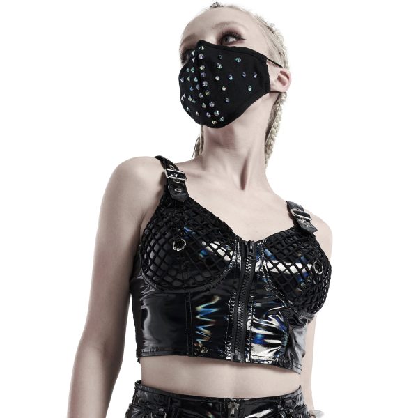 PUNK RAVE Top à Bretelles ‘Toxic’ En Vinyle Noir Protections acheteurs 3