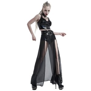 PUNK RAVE Top à Bretelles ‘Toxic’ En Vinyle Noir Protections acheteurs 24