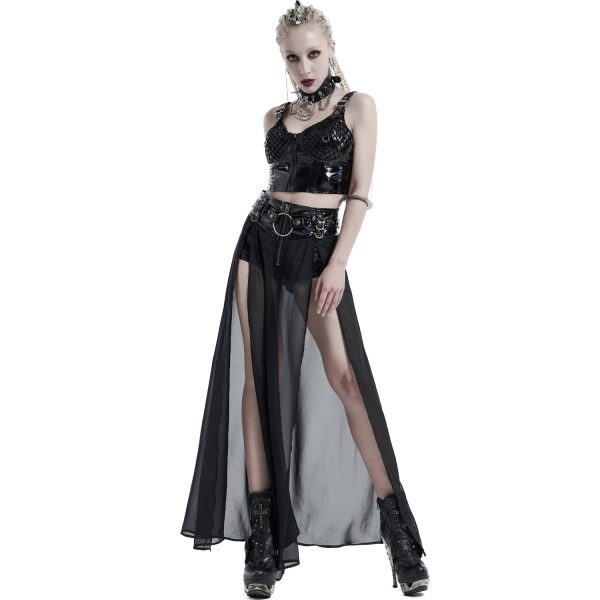 PUNK RAVE Top à Bretelles ‘Toxic’ En Vinyle Noir Protections acheteurs 9