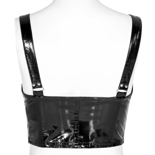 PUNK RAVE Top à Bretelles ‘Toxic’ En Vinyle Noir Protections acheteurs 11