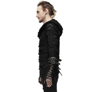 DEVIL FASHION Top à Capuche ‘Gothic Damage’ Noir Vente 25