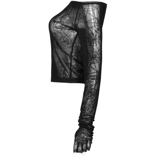 PUNK RAVE Top à Manches Longues ‘Araneidae’ Noir marque moins cher 14
