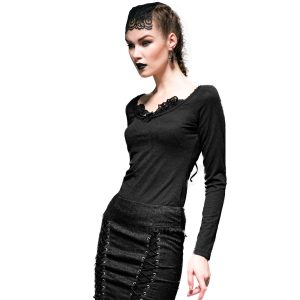 PUNK RAVE Top à Manches Longues ‘Arcadia’ Noir Distributeur Officiel 15