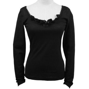 PUNK RAVE Top à Manches Longues ‘Arcadia’ Noir Distributeur Officiel 17