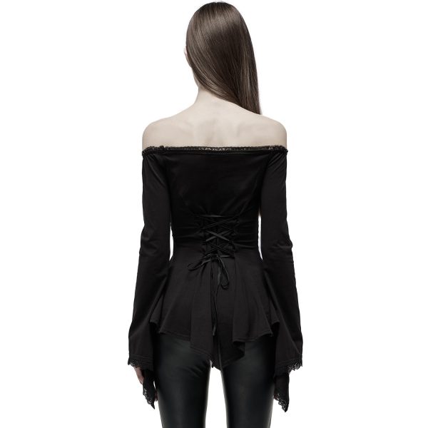 PUNK RAVE Top à Manches Longues ‘Coffin’ Noir haute qualité 4