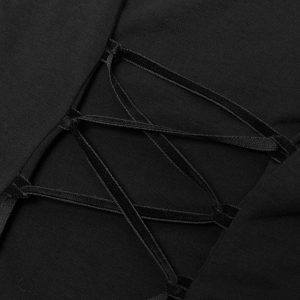 PUNK RAVE Top à Manches Longues ‘Coffin’ Noir haute qualité 32