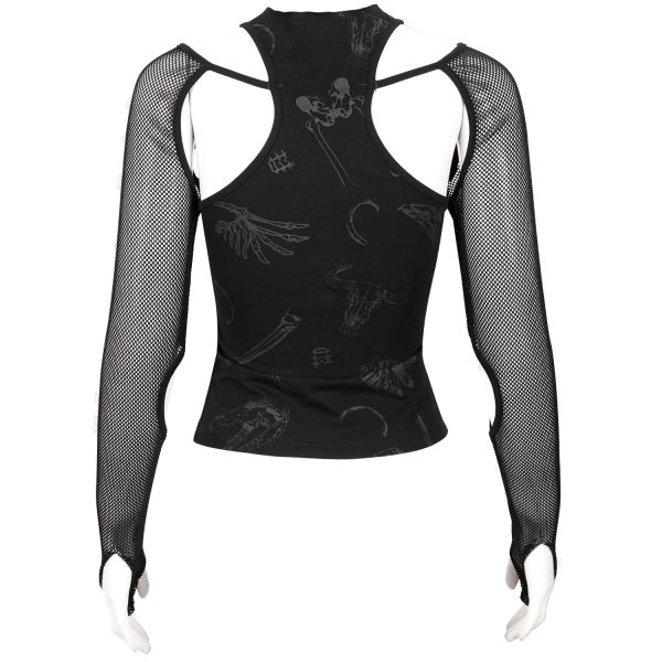 DEVIL FASHION Top à Manches Longues ‘Draven’ Noir livraison la plus rapide 14
