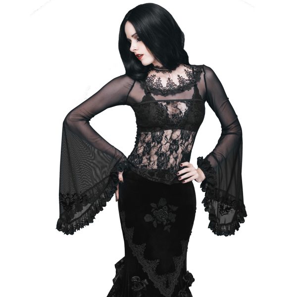 site officiel Eva Lady Top à Manches Longues ‘Femme Fatale’ Noir 3