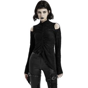 PUNK RAVE Top à Manches Longues ‘Isolde’ Noir grande qualité 24
