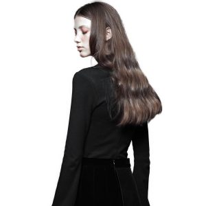 PUNK RAVE Top à Manches Longues ‘Witch’ Noir vente en ligne pas cher 14