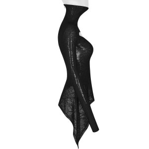 PUNK RAVE Top Asymétrique ‘Laertes’ Noir vente luxe pas cher 42