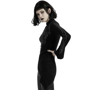 site pas cher PUNK RAVE Top Asymétrique ‘Rib Cage’ Noir 25