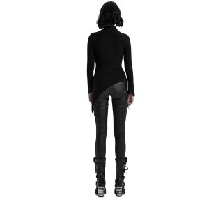 site pas cher PUNK RAVE Top Asymétrique ‘Rib Cage’ Noir 33