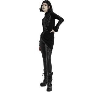 site pas cher PUNK RAVE Top Asymétrique ‘Rib Cage’ Noir 35