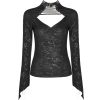 PUNK RAVE Top ‘Doomed Rose’ Noir site pas cher 52