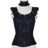 REMISE Red Queen’s Black Legion Top En Dentelle Noire ‘Thyone’ 8
