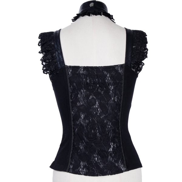 REMISE Red Queen’s Black Legion Top En Dentelle Noire ‘Thyone’ 3