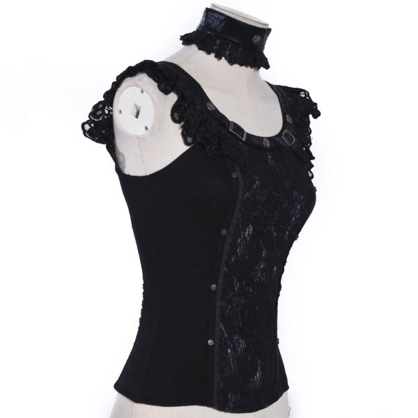 REMISE Red Queen’s Black Legion Top En Dentelle Noire ‘Thyone’ 4