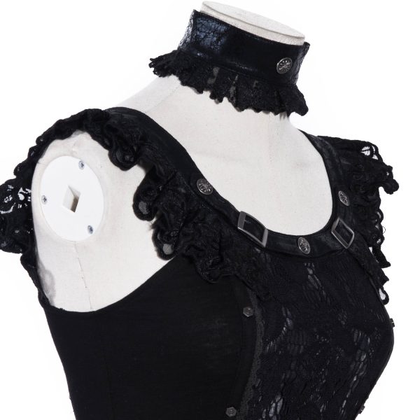 REMISE Red Queen’s Black Legion Top En Dentelle Noire ‘Thyone’ 5
