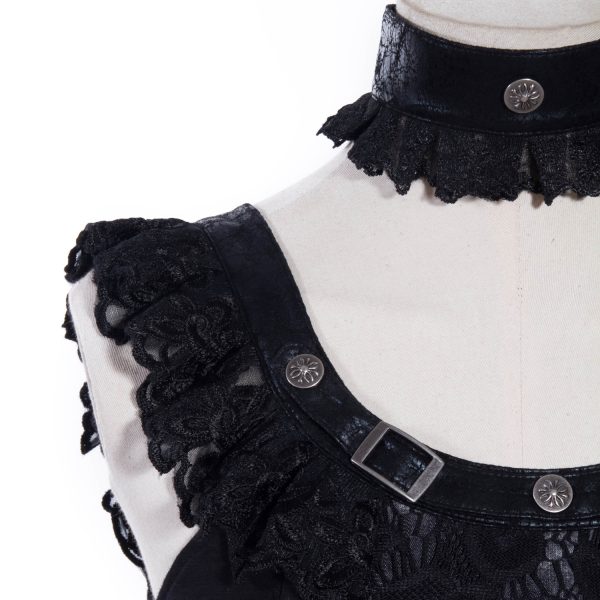 REMISE Red Queen’s Black Legion Top En Dentelle Noire ‘Thyone’ 6