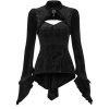 PUNK RAVE Top ‘Ophelia’ En Velours Noir dernière tendance 40