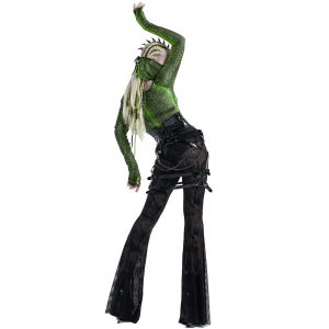 PUNK RAVE Top ‘Serpentine’ Vert Fluorescent authentiques 31