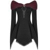 PUNK RAVE Top ‘Vespertine’ Noir Et Bordeaux guranteed de qualité 64