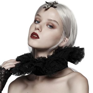 PUNK RAVE Tour De Cou ‘Victoria’ En Dentelle Noire meilleure qualité 16