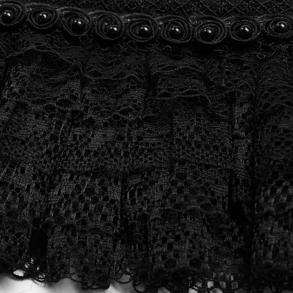 PUNK RAVE Tour De Cou ‘Victoria’ En Dentelle Noire meilleure qualité 10