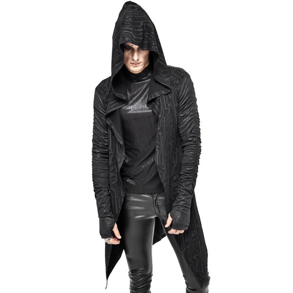 DEVIL FASHION Veste à Capuche ‘Cyber Game’ Noire pas cher en ligne 3
