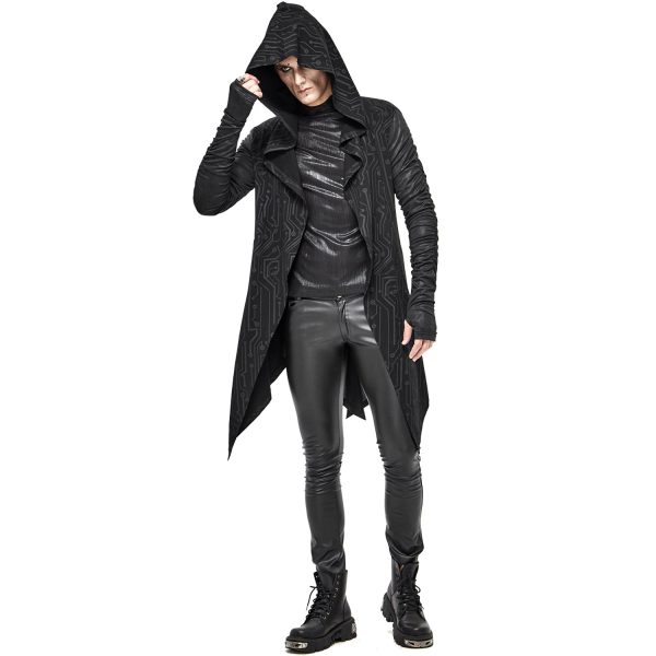 DEVIL FASHION Veste à Capuche ‘Cyber Game’ Noire pas cher en ligne 6