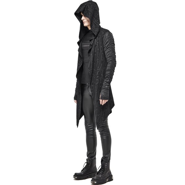 DEVIL FASHION Veste à Capuche ‘Cyber Game’ Noire pas cher en ligne 9