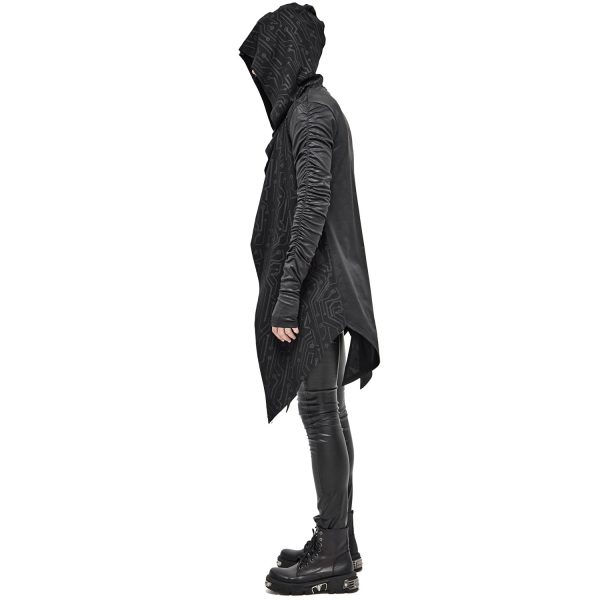 DEVIL FASHION Veste à Capuche ‘Cyber Game’ Noire pas cher en ligne 10