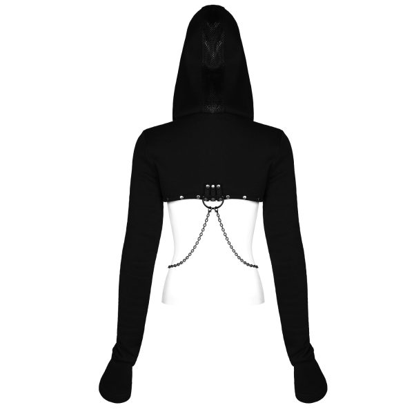 grande promotion PUNK RAVE Veste Boléro ‘Dark Doll’ Noire 12