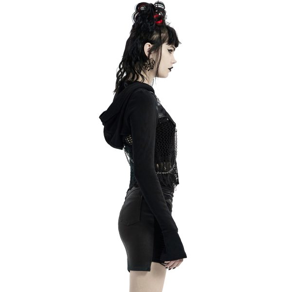 grande promotion PUNK RAVE Veste Boléro ‘Dark Doll’ Noire 6