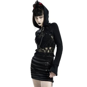 grande promotion PUNK RAVE Veste Boléro ‘Dark Doll’ Noire 29