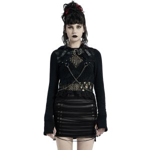 grande promotion PUNK RAVE Veste Boléro ‘Dark Doll’ Noire 31