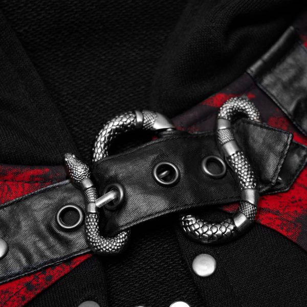 PUNK RAVE Veste Boléro ‘Dark Doll’ Noire Et Rouge magasin paris 16