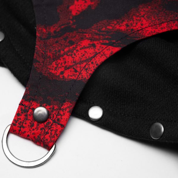 PUNK RAVE Veste Boléro ‘Dark Doll’ Noire Et Rouge magasin paris 17