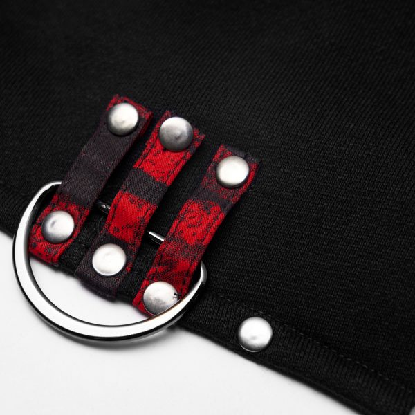 PUNK RAVE Veste Boléro ‘Dark Doll’ Noire Et Rouge magasin paris 18