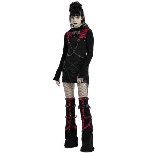 PUNK RAVE Veste Boléro ‘Dark Doll’ Noire Et Rouge magasin paris 28