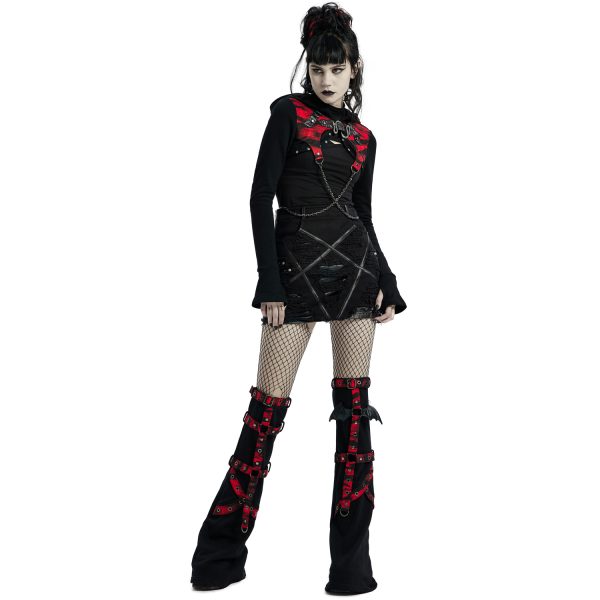 PUNK RAVE Veste Boléro ‘Dark Doll’ Noire Et Rouge magasin paris 7