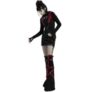 PUNK RAVE Veste Boléro ‘Dark Doll’ Noire Et Rouge magasin paris 36