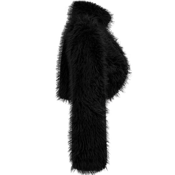 site pas cher PUNK RAVE Veste ‘Cassiopee’ En Fausse Fourrure Noire 10