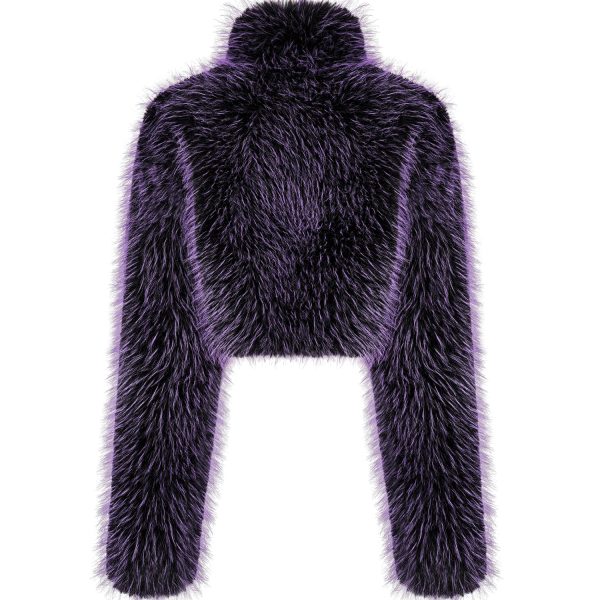PUNK RAVE Veste ‘Cassiopee’ En Fausse Fourrure Pourpre grossiste en ligne 9