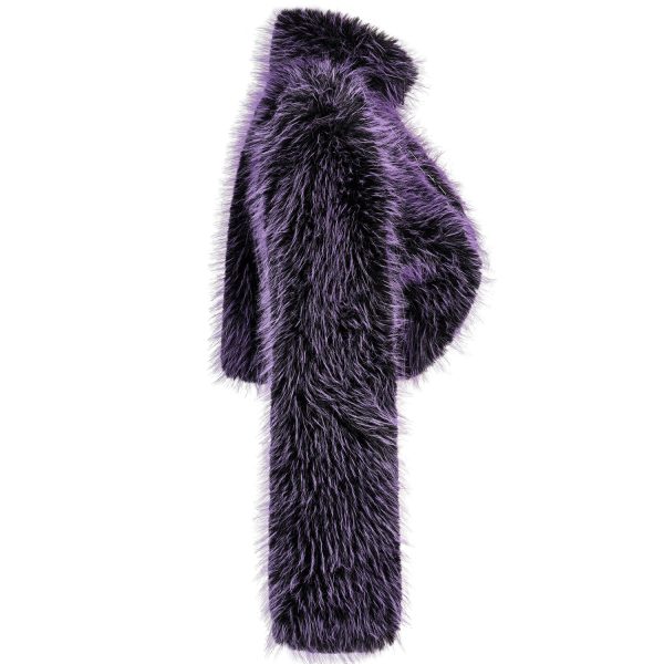 PUNK RAVE Veste ‘Cassiopee’ En Fausse Fourrure Pourpre grossiste en ligne 10